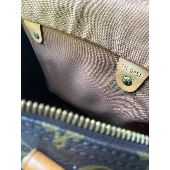 Louis Vuitton Speedy 30 Handbag LV Monogram Canvas Brown Tan Vintage Designer - Picture 10 of 16